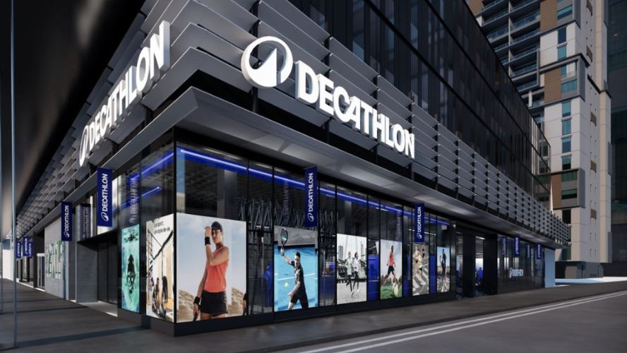 Photo de la façade d'un magasin Decathlon