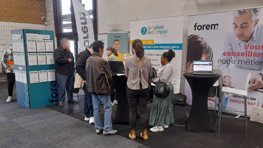 Photo du stand du Forem lors de l'édition 2022 du salon En route vers l'emploi