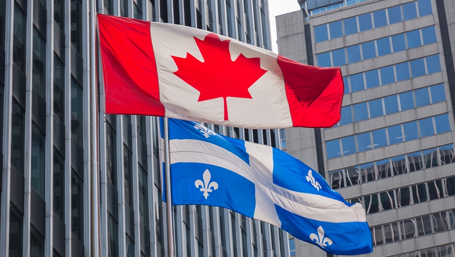 Drapeaux Canada-Québec