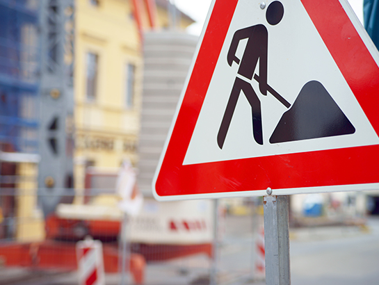 panneau de chantier