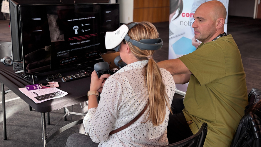 Photo de l'animation "entretien d'embauche en réalité virtuelle"
